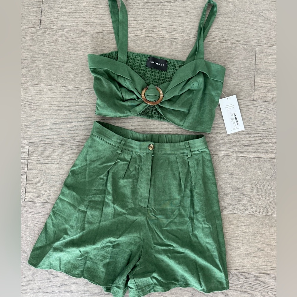 Animation Eva smocked top and shorts set